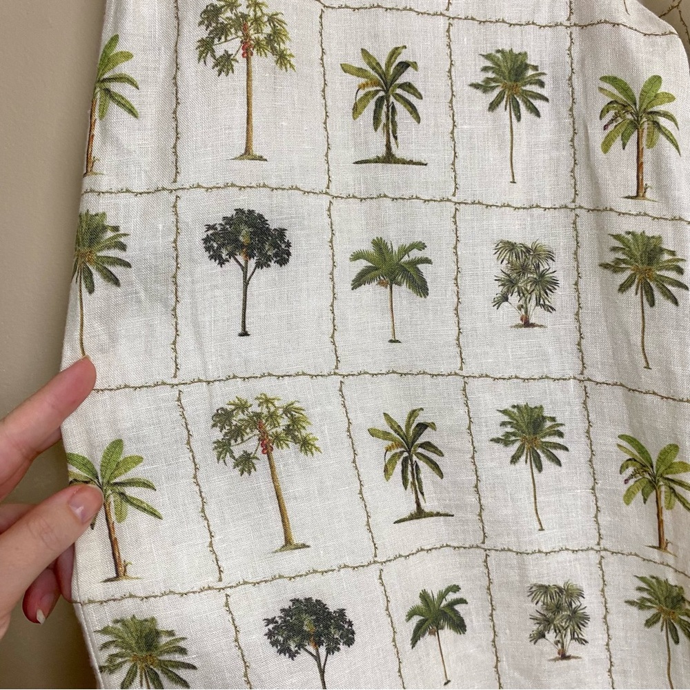 Agua Bendita Herbarium Linen Palm Print Pants - Picture 6 of 12